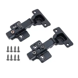 Eclipse 99021 35mm Black Clip On 3D Soft Close Cabinet Hinge 105&deg; Full Overlay - Pack of 2