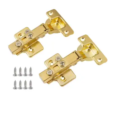 Click Here To Enlarge This Photo Of Eclipse 99022 35mm Satin Brass Clip On 3D Soft Close Cabinet Hinge 105&deg; Full Overlay - Pack of 2