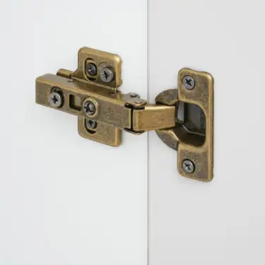 Click Here To Enlarge This Photo Of Eclipse 99023 35mm Antique Brass Clip On 3D Soft Close Cabinet Hinge 105&deg; Full Overlay - Pack of 2