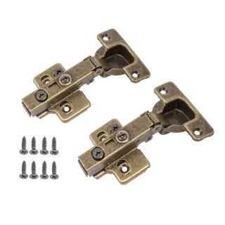 Eclipse 99023 35mm Antique Brass Clip On 3D Soft Close Cabinet Hinge 105&deg; Full Overlay - Pack of 2
