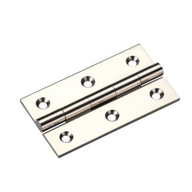Click Here To Enlarge This Photo Of TDF110PN - Zoo Hardware Solid Drawn Brass Butt Hinges - 64 x 35 x 2mm Polished Nickel