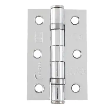 Click Here To Enlarge This Photo Of Eclipse PK102 Grade 7 Polished Chrome &lpar;Mild Steel&rpar; Ball Bearing Hinges 76 x 51 x 2mm &lpar;Pack of 3&rpar;