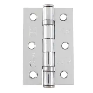 Eclipse PK102 Grade 7 Polished Chrome &lpar;Mild Steel&rpar; Ball Bearing Hinges 76 x 51 x 2mm &lpar;Pack of 3&rpar;