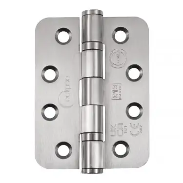 Click Here To Enlarge This Photo Of Eclipse PK869 Grade 13 Satin Stainless Steel Ball Bearing Radius Corner Hinges 102 x 76 x 3mm &lpar;Pack of 3&rpar;