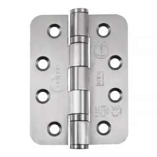 Eclipse PK869 Grade 13 Satin Stainless Steel Ball Bearing Radius Corner Hinges 102 x 76 x 3mm &lpar;Pack of 3&rpar;