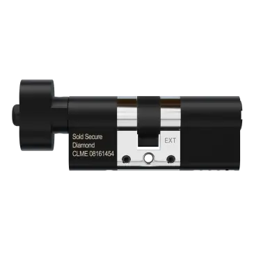 Click Here To Enlarge This Photo Of AP35-35MBTT APECS 70mm &lpar;35T&sol;35&rpar; Euro Profile British Standard 3&ast; TS007 Kitemarked Cylinder & Turn - Matt Black