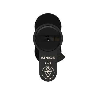 Click Here To Enlarge This Photo Of AP40-40MBTT APECS 80mm &lpar;40T&sol;40&rpar; Euro Profile British Standard 3&ast; TS007 Kitemarked Cylinder & Turn - Matt Black