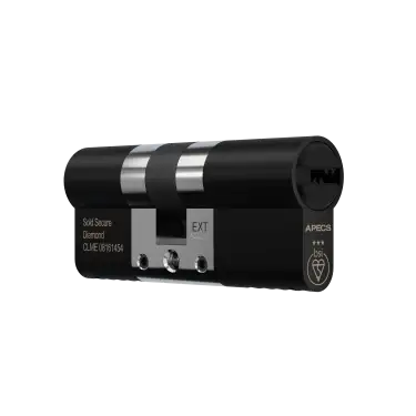 Click Here To Enlarge This Photo Of AP40-40MB APECS 80mm &lpar;40&sol;40&rpar; Euro Profile British Standard 3&ast; TS007 Kitemarked Double Cylinder - Matt Black