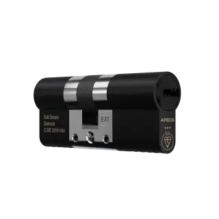 AP40-40MB APECS 80mm &lpar;40&sol;40&rpar; Euro Profile British Standard 3&ast; TS007 Kitemarked Double Cylinder - Matt Black