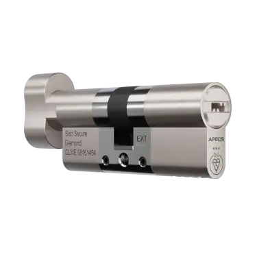 Click Here To Enlarge This Photo Of AP35-35BSNTT APECS 70mm &lpar;35T&sol;35&rpar; Euro Profile British Standard 3&ast; TS007 Kitemarked Cylinder & Turn - Satin Nickel