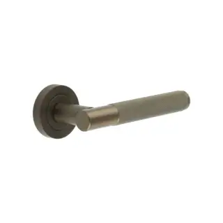 JV850DB Frelan Hardware 'Bari' Dark Bronze Knurled Lever on Rose