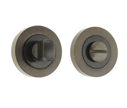 Click Here To Enlarge This Photo Of JV2666DB Frelan Hardware Jedo Designer Turn & Release on Round Rose without Indicator 50x10mm Dark Bronze