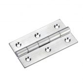TDF110SC - Zoo Hardware Solid Drawn Brass Butt Hinges - 64 x 35 x 2mm Satin Chrome