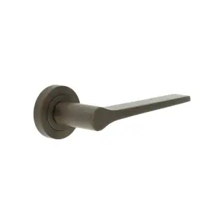 JV851DB Frelan Hardware Jedo 'Gio' Lever Handles on Round Rose - Dark Bronze
