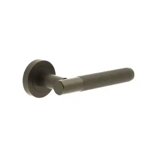 JV852DB Frelan Hardware Jedo 'Venice' Lever Handles on Round Rose - Dark Bronze