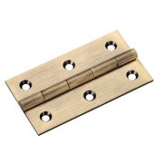 TDF115FB - Zoo Hardware Solid Drawn Brass Butt Hinges - 75 x 41 x 2mm Florentine Bronze