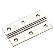 TDF115PN - Zoo Hardware Solid Drawn Brass Butt Hinges - 75 x 41 x 2mm Polished Nickel