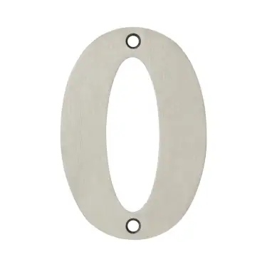 Click Here To Enlarge This Photo Of JSS-0 Frelan Hardware 100mm Satin Stainless Steel Numeral No&period;0
