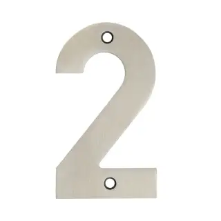 JSS-2 Frelan Hardware 100mm Satin Stainless Steel Numeral No&period;2