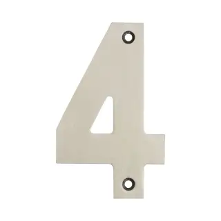 JSS-4 Frelan Hardware 100mm Satin Stainless Steel Numeral No&period;4