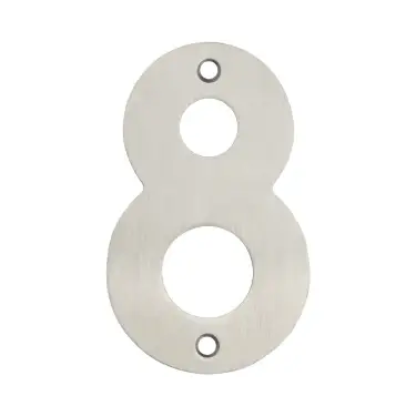 Click Here To Enlarge This Photo Of JSS-8 Frelan Hardware 100mm Satin Stainless Steel Numeral No&period;8