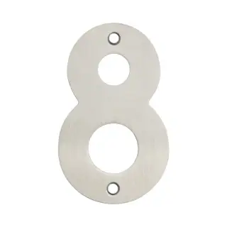JSS-8 Frelan Hardware 100mm Satin Stainless Steel Numeral No&period;8