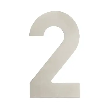 Click Here To Enlarge This Photo Of JNSS-2 Frelan Hardware Satin Stainless Steel 150mm Numeral No&period;2