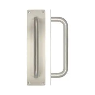 JSS1601 Frelan Hardware Satin Stainless Steel 225mm Pull Handle on 305mm x 75mm Plate