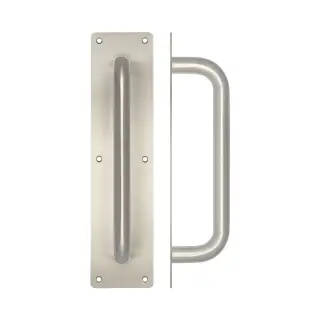 JSS1602 Frelan Hardware Satin Stainless Steel 300mm Pull Handle on 350mm x 75mm Plate