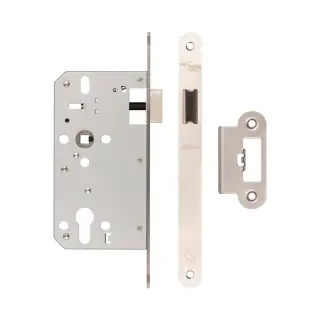 JL-DL60RSSS Frelan Hardware Jedo DIN Mortice Latch 60mm Backset with Radius Corners - Satin Stainless Steel