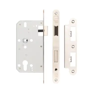 Click Here To Enlarge This Photo Of JL-DS60RSSS Frelan Hardware Jedo DIN Euro Profile Sashlock 60mm Backset &lpar;72mm c&sol;c&rpar; with Radius Corners - Satin Stainless Steel