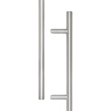 Click Here To Enlarge This Photo Of JSS519C Frelan Hardware Satin Stainless Steel &lpar;G304&rpar; Cranked Pull Handle 1800mm x 32mm x 1600mm &lpar;Bolt Through&rpar;