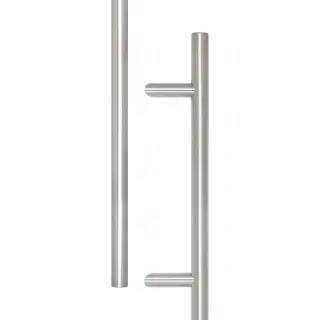 JSS519C Frelan Hardware Satin Stainless Steel &lpar;G304&rpar; Cranked Pull Handle 1800mm x 32mm x 1600mm &lpar;Bolt Through&rpar;