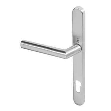 Click Here To Enlarge This Photo Of BLU Performance Angled Lever Door Handle on Backplate Set &lpar;92mm c&sol;c&rpar; 316 Satin Stainless Steel &lpar;AML096-SSS&rpar;