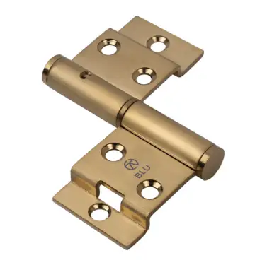 Click Here To Enlarge This Photo Of BLU Performance Tritus Flush Lift Off Butt Hinge &lpar;Right Hand&rpar; 77&period;2 x 45&period;8 x 2&period;5mm&comma; 316 Stainless Steel in a PVD Satin Brass Finish Finish &lpar;FH70-RH-PSB&rpar;