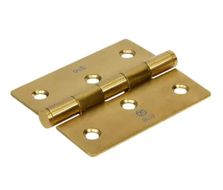 Click Here To Enlarge This Photo Of BLU Performance Slim Knuckle Door and Window Hinge Square Corner&comma; 76 x 66 x 2mm&comma; 316 Stainless Steel in a PVD Satin Brass Finish &lpar;HY3-PSB&rpar;