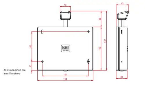 Click Here To Enlarge This Photo Of J-8755ARED UNION DoorSense Acoustic Fire Door Holder - Red