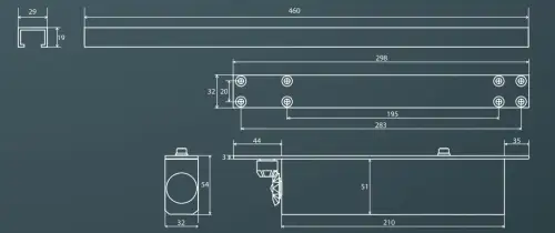 Click Here To Enlarge This Photo Of ITS6&period;224&period;SIL BOSS Door Controls EN&period;2-4 Silver Concealed Cam Action Overhead Door Closer