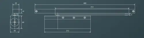 Click Here To Enlarge This Photo Of TS6&period;225&period;SIL BOSS Door Controls EN&period;2-5 Silver Cam Action Overhead Door Closer