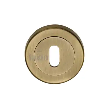 Click Here To Enlarge This Photo Of SC-0191-AZ M&period;Marcus Sorrento Keyhole Escutcheon Antique Brass on Zinc finish