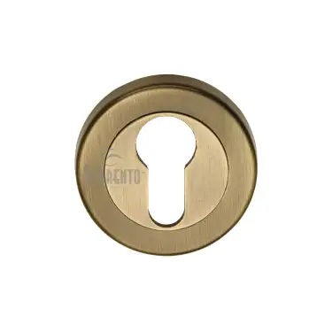 Click Here To Enlarge This Photo Of SC-0192-AZ M&period;Marcus Sorrento Euro Profile Cylinder Escutcheon Antique Brass on Zinc finish