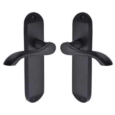 Click Here To Enlarge This Photo Of SC-7360-BLK M&period;Marcus Sorrento Door Handle Lever Latch Aurora Design Matt Black finish