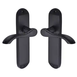 SC-7360-BLK M&period;Marcus Sorrento Door Handle Lever Latch Aurora Design Matt Black finish