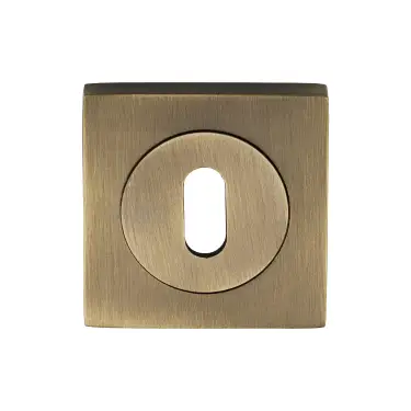 Click Here To Enlarge This Photo Of SC-SQ0191-AZ M&period;Marcus Sorrento Keyhole Square Escutcheon Antique Brass on Zinc finish