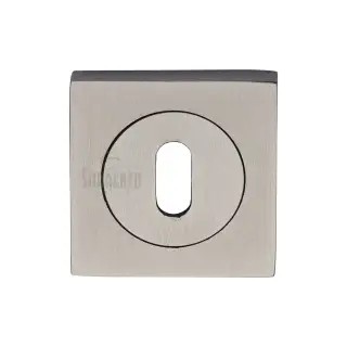 SC-SQ0191-SNZ M&period;Marcus Sorrento Keyhole Square Escutcheon Satin Nickel on Zinc finish