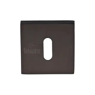 SC-SQ5002-MBZ M&period;Marcus Sorrento Concealed Square Keyhole Escutcheon Matt Bronze on Zinc finish
