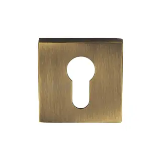 SC-SQ5004-AZ M&period;Marcus Sorrento Concealed Square Euro Escutcheon Antique Brass on Zinc finish