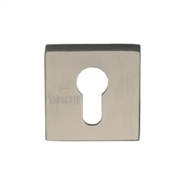 Click Here To Enlarge This Photo Of SC-SQ5004-SNZ M&period;Marcus Sorrento Concealed Square Euro Escutcheon Satin Nickel on Zinc finish