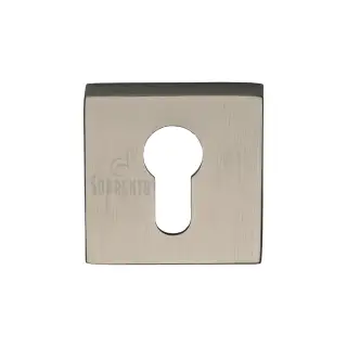 SC-SQ5004-SNZ M&period;Marcus Sorrento Concealed Square Euro Escutcheon Satin Nickel on Zinc finish
