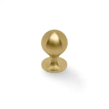 Click Here To Enlarge This Photo Of AW844-25-SBPVD - Alexander & Wilks Plain Caesar Cupboard Knob on Round Rose 25mm - Satin Brass PVD